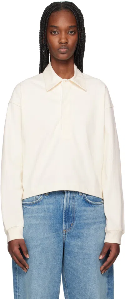 Citizens Of Humanity Off-white Aris Rugby Polo In Pashmina (off White)