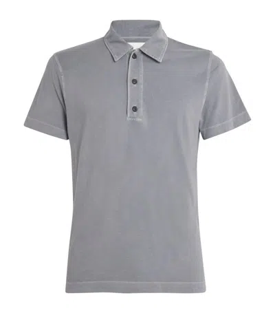 Citizens Of Humanity Organic Cotton Himari Polo Shirt In Blue