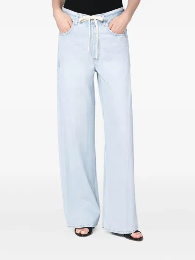 Citizen Of Humanity Wide-leg Drawstring Jeans With Pockets In Blue