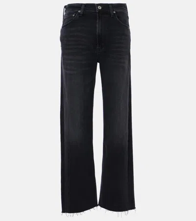 Citizens Of Humanity Black Annina High Rise Wide Leg 33 Jeans In Prophecy