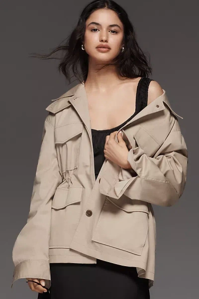 Citizens Of Humanity Paretti Military Utility Jacket In Beige