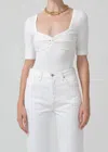 Citizen Of Humanity Parie Twist Top In Milque In Multi