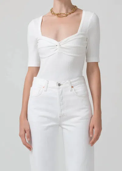 Citizen Of Humanity Parie Twist Top In Milque In Multi