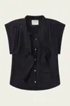 Citizen Of Humanity Penny Blouse With Neck Tie In Black