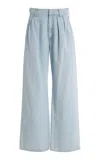 Citizens Of Humanity Petra Pleated Denim Trousers In Light Wash