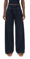 Citizen Of Humanity Petra Pleated Trousers True Navy In Blue