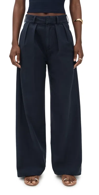 Citizens Of Humanity Petra Pleated Trousers True Navy