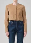 Citizen Of Humanity Pia Cropped Jacket In Ambra In Multi