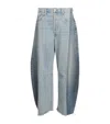 Citizens Of Humanity Horseshoe Paneled Rigid High-rise Wide-leg Jeans In Blue