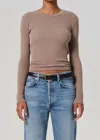 Citizen Of Humanity Citizens Of Humanity Pilar Long Sleeve Recycled Cotton Waffle Knit T-shirt