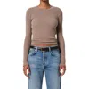Citizen Of Humanity Citizens Of Humanity Pilar Long Sleeve Recycled Cotton Waffle Knit T-shirt In Bezal
