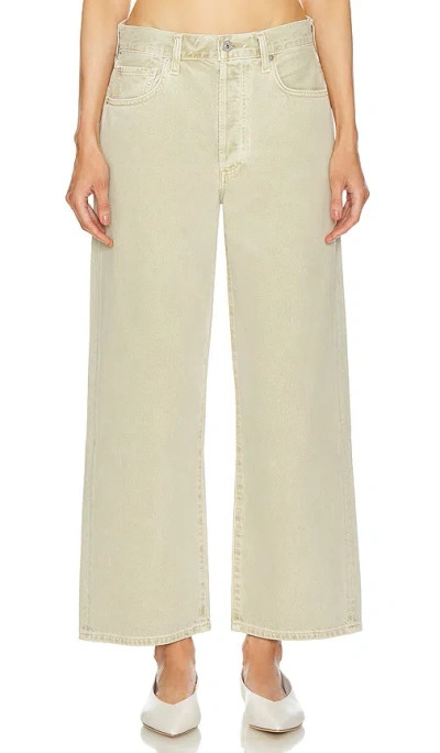 Citizens Of Humanity Pina Cropped High-rise Wide-leg Jeans In Alfalfa