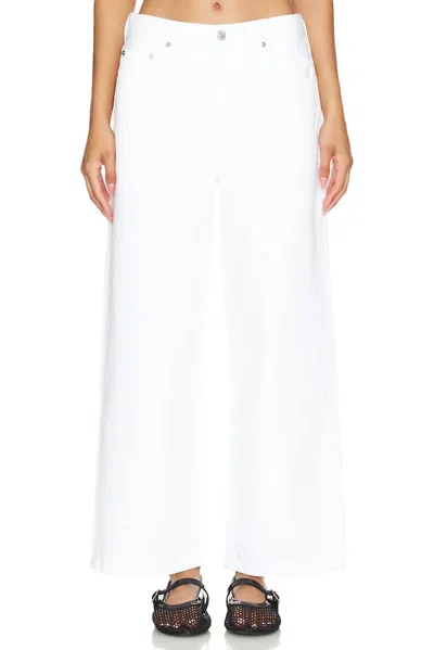 Citizens Of Humanity Pina Low Rise Baggy Cropped Pants In Chalk In White
