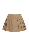 Citizen Of Humanity Pleated Mini Skirt In Brown