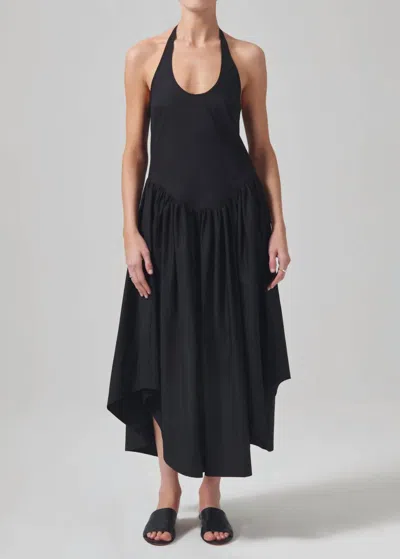 Citizens Of Humanity Poppi Halter Dress In Black