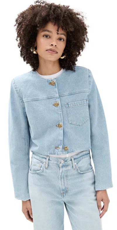 Citizens Of Humanity Priah Cropped Denim Jacket In Blue