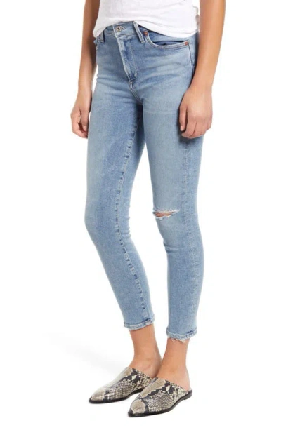 Citizens Of Humanity Rocket Ripped High Waist Crop Jeans In Keeper