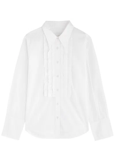 Citizens Of Humanity Ruffled Cotton-poplin Shirt In White