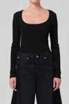 Citizens Of Humanity Juni Ribbed Stretch-jersey Top