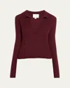 Citizens Of Humanity Simone Polo Sweater Burgundy In Burgundy