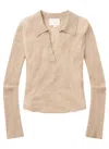 Citizen Of Humanity Simone Polo Sweater In Fawn