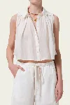 Citizen Of Humanity Sleeveless Ambrose Top In Vanilla