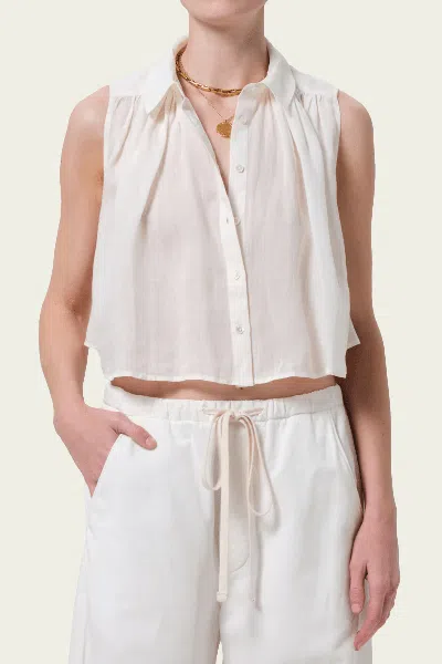 Citizen Of Humanity Sleeveless Ambrose Top In Vanilla