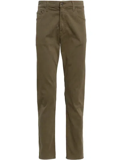 Citizen Of Humanity Slim-cut Cotton-blend Trousers In Green