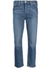 Citizen Of Humanity Slim-cut Cropped-leg Jeans In Blau