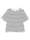 Citizen Of Humanity Womens Goldie Stripe-print Cotton-blend T-shirt Azure Stripe