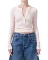 Citizen Of Humanity Citizens Of Humanity Varra Henley Tee In Pashmina