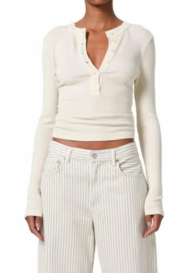 Citizen Of Humanity Varra Henley Top In Dune In White
