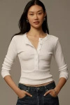 Citizen Of Humanity Varra Henley Top In White