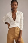 Citizen Of Humanity Varra Henley Top In White