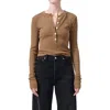 Citizen Of Humanity Citizens Of Humanity Varra Rib Henley In Brown