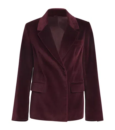 Citizens Of Humanity Velvet Matteau Blazer In Burgundy