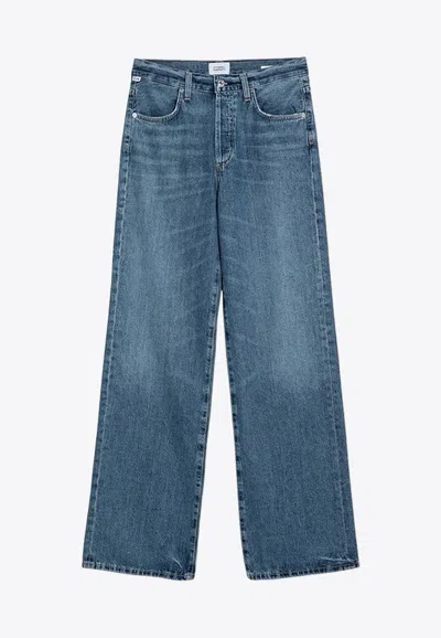 Citizen Of Humanity Washed-effect Straight Jeans In Blue