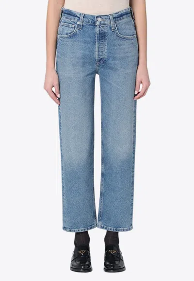 Citizen Of Humanity Washed-out Straight-leg Jeans In Blue