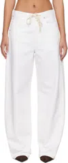 Citizen Of Humanity White Brynn Drawstring Jeans In Tulip (lt Indigo)