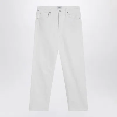 CITIZENS OF HUMANITY WHITE DENIM ZURIE JEANS