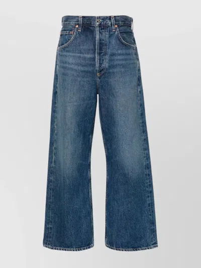 Citizens Of Humanity Wide-leg Jeans With Belt Loops And Contrast Stitching In Yves