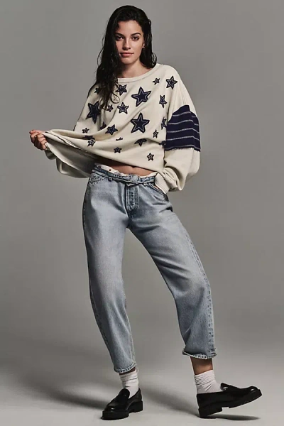 Citizens Of Humanity Winslow Cropped Boyfriend Jeans In Blue