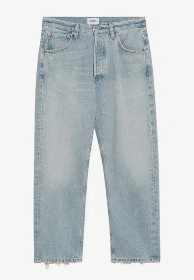 Citizens Of Humanity Winslow Washed Straight-leg Jeans In Light Blue