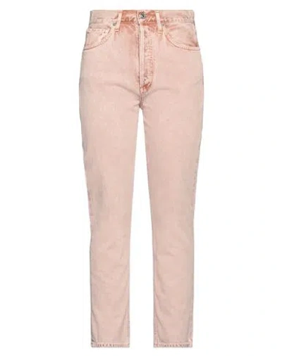 Citizens Of Humanity Woman Denim Pants Light Brown Size 30 Cotton In Beige