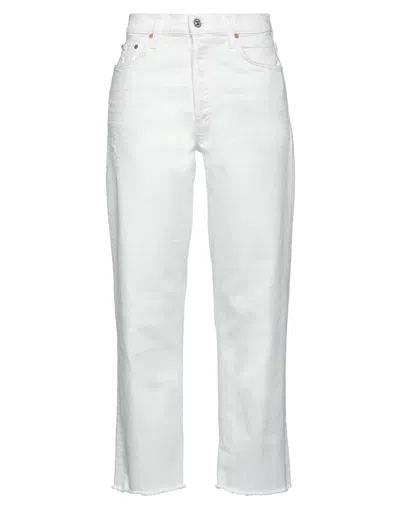CITIZEN OF HUMANITY CITIZENS OF HUMANITY WOMAN JEANS WHITE SIZE 30 ORGANIC COTTON, LYCRA