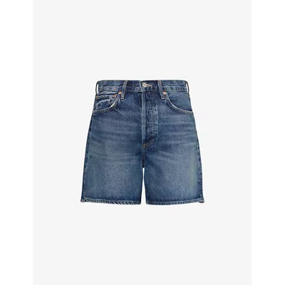 Citizens Of Humanity Marlow High-rise Recycled-denim Shorts In Bambi (md Indigo)