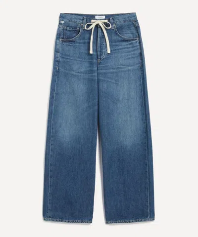 Citizen Of Humanity Citizens Of Humanity Women's Brynn Drawstring Denim Trousers In Atlantis In Blue