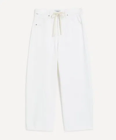 Citizen Of Humanity Citizens Of Humanity Women's Brynn Drawstring Denim Trousers In Tulip In White