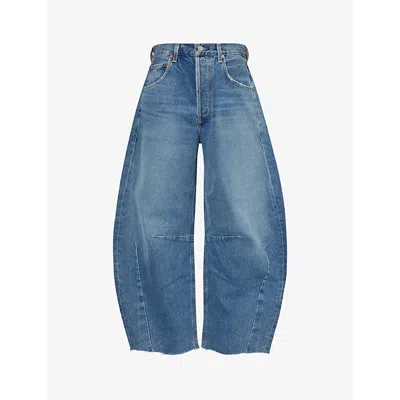Citizens Of Humanity Horseshoe Exaggerated Barrel-leg Organic-cotton Jeans In First Class (vint Ind)