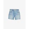 Citizen Of Humanity Annabelle High Waist Cutoff Denim Shorts In Gemini (lt Indigo)